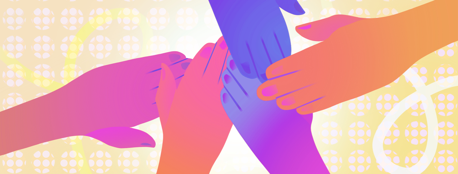 Hands grouped on top of each other